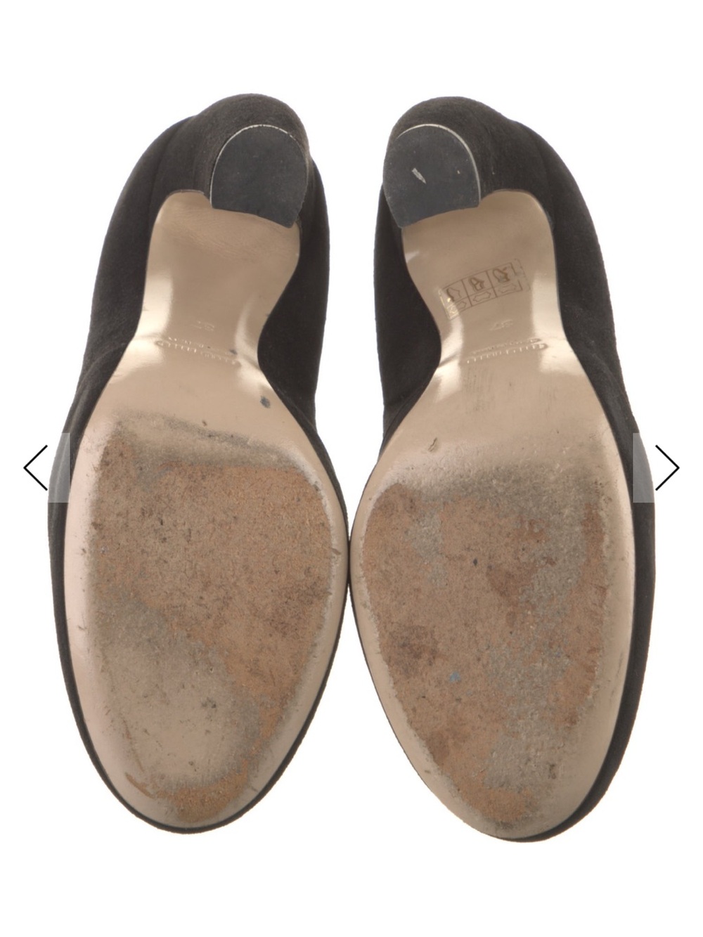 Miu Miu Black Suede Curved High Heel Pump - Picture 5 of 5